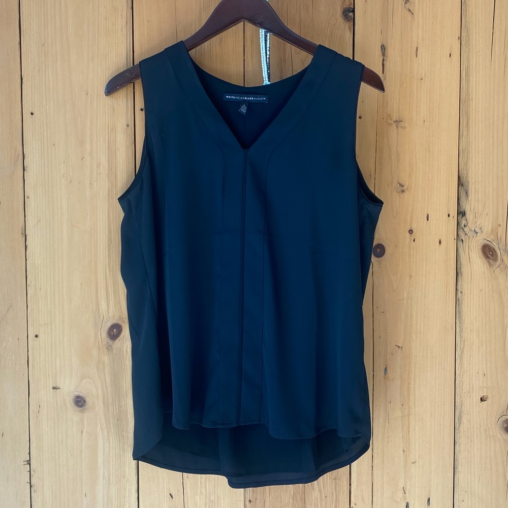 White House Black Market Lined Black Blouse